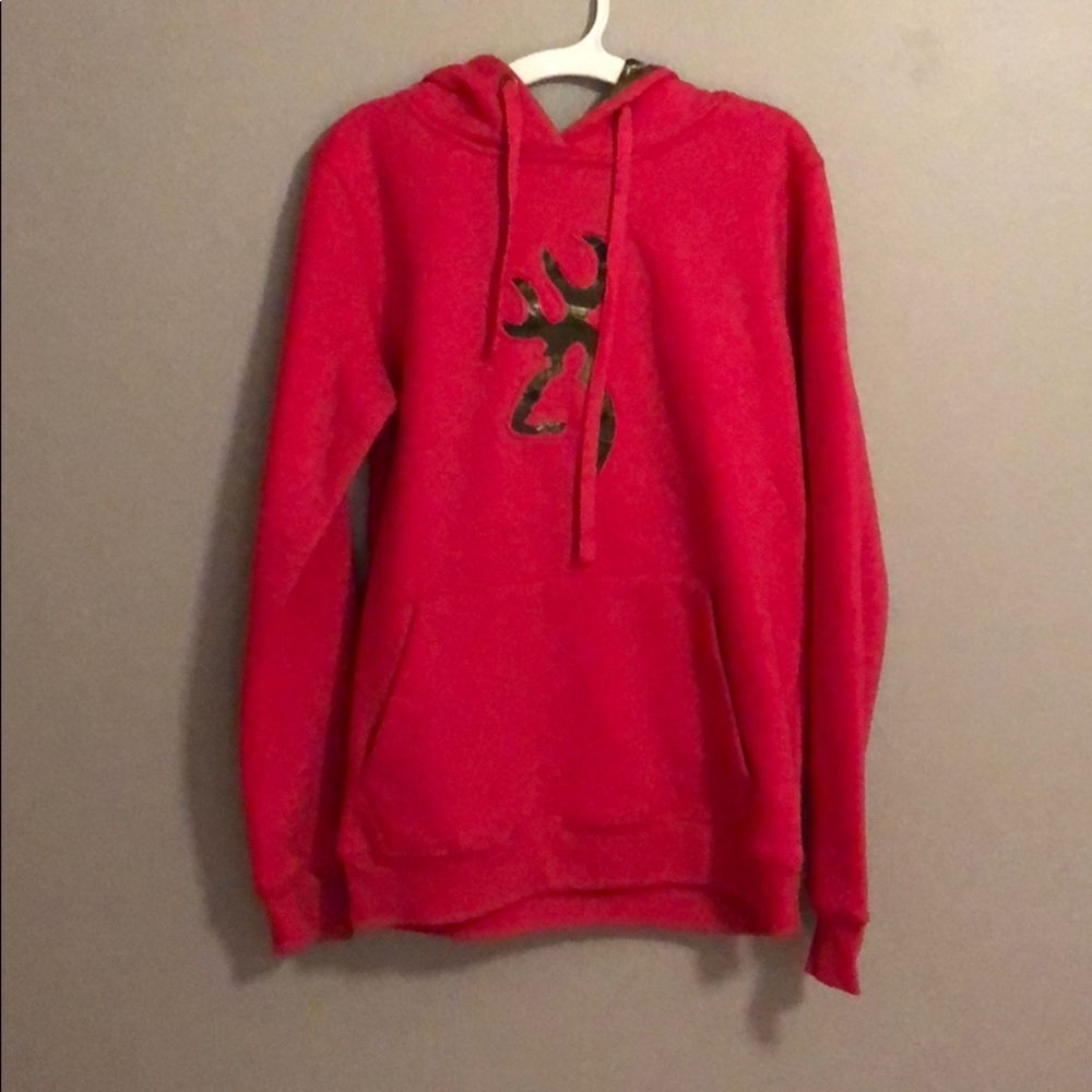 Pink and camp browning hoodie